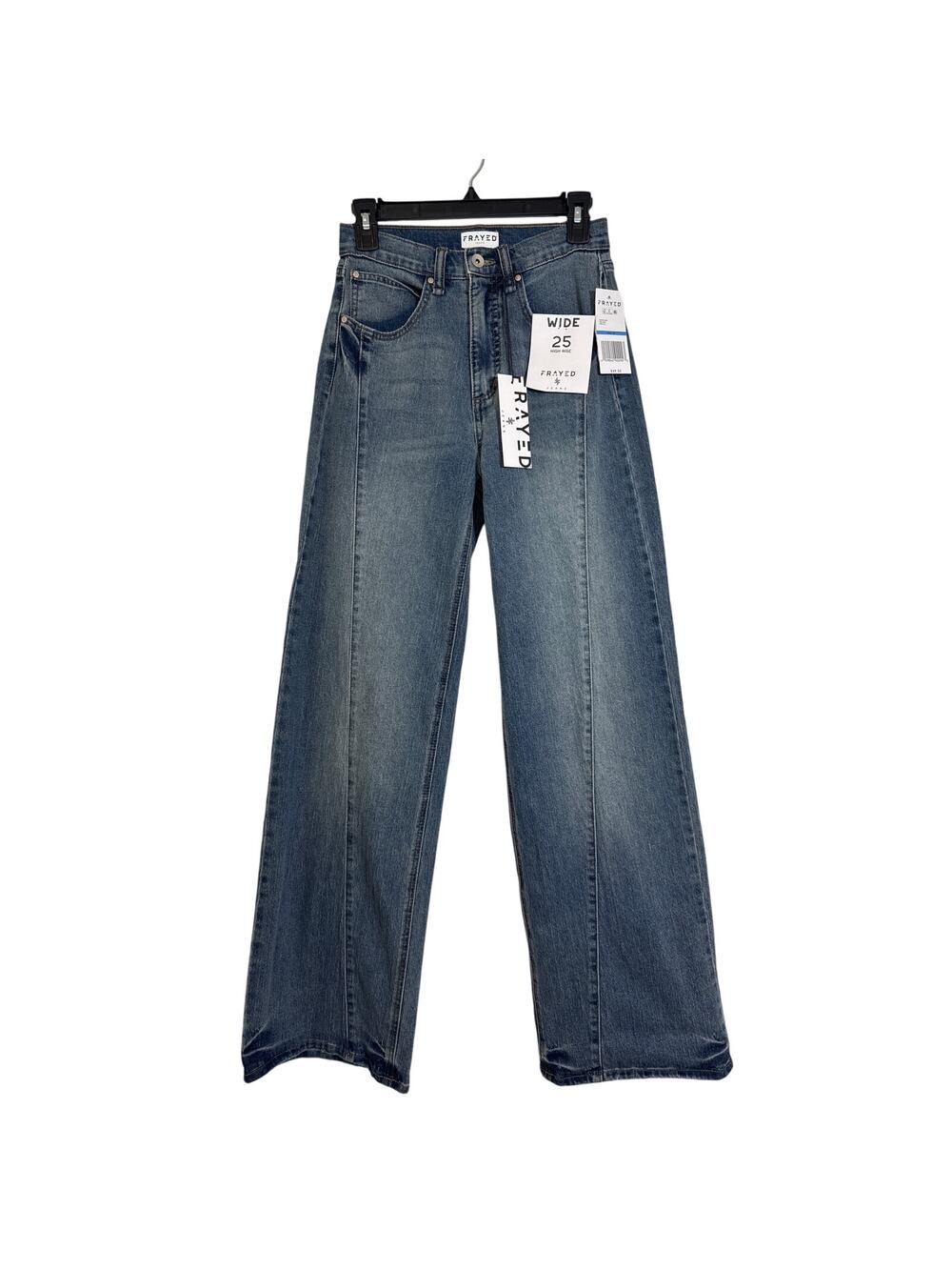 Frayed Brand Jeans, Size 25 High-Rise Wide Leg